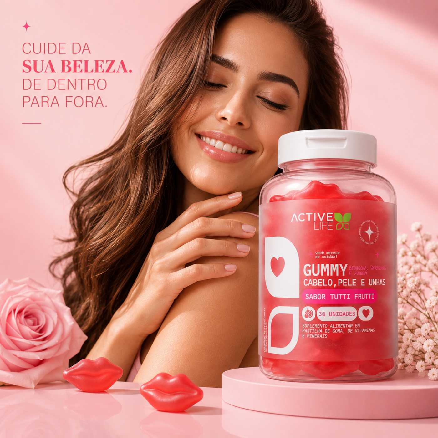 CABELO, PELO E UNHA GUMMIES | 30 UNI. ACTIVE LIFE