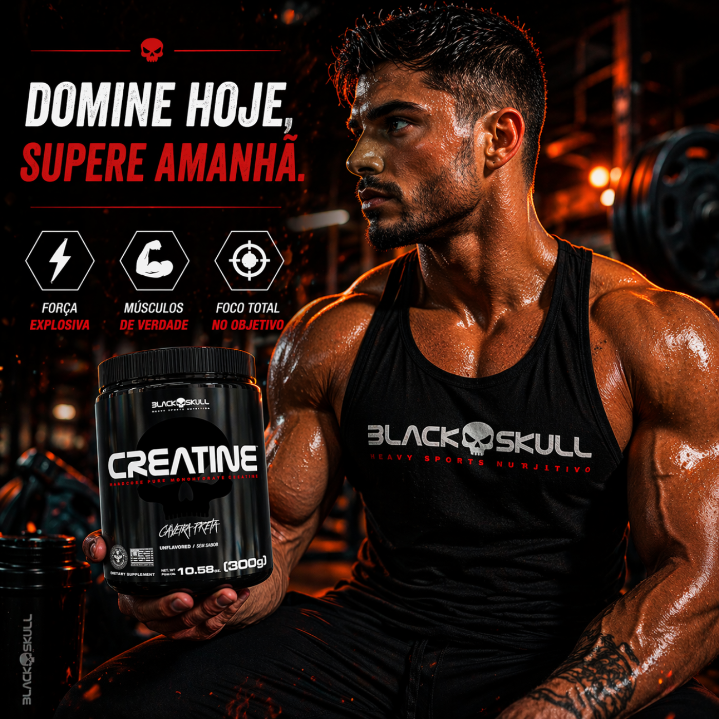 Creatine Pura HARDCORE - Black Skull