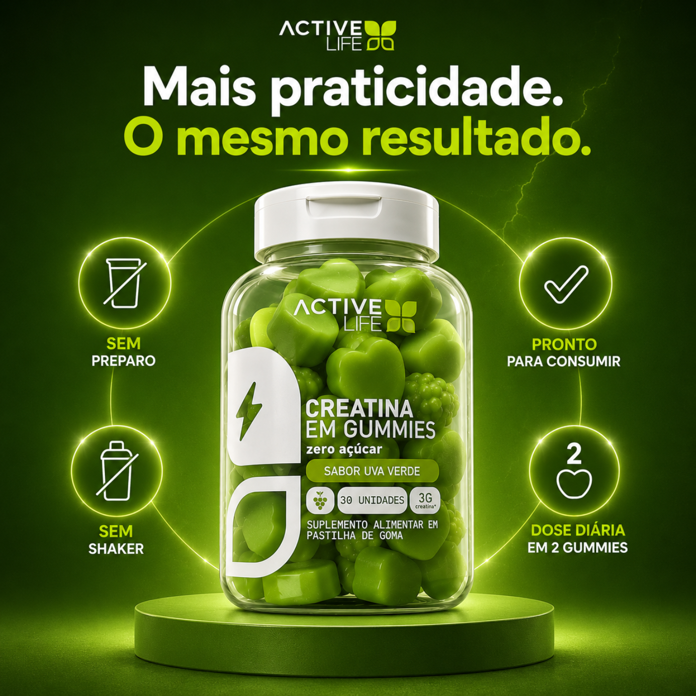 CREATINA EM GUMMIES | 30 UNI. ACTIVE LIFE
