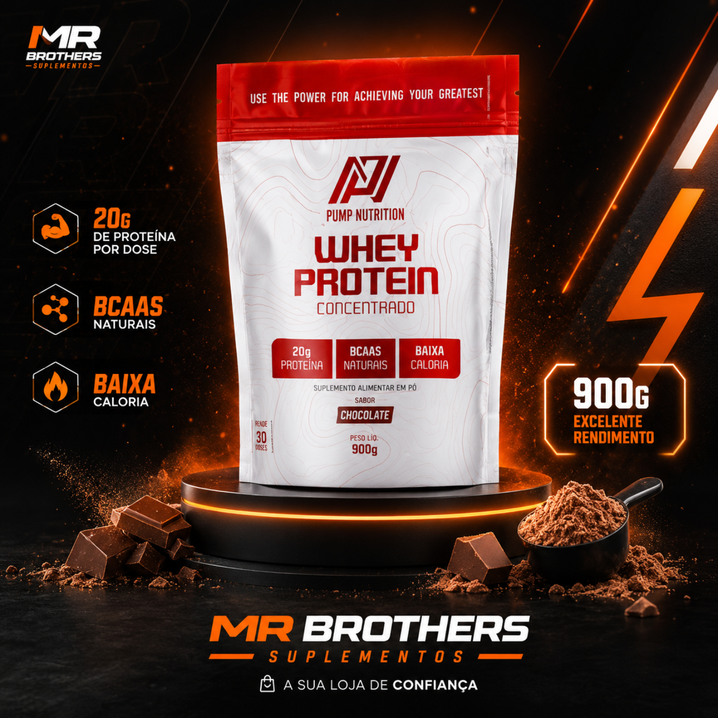Whey Protein Concentrado | PUMP NUTRITION 900g
